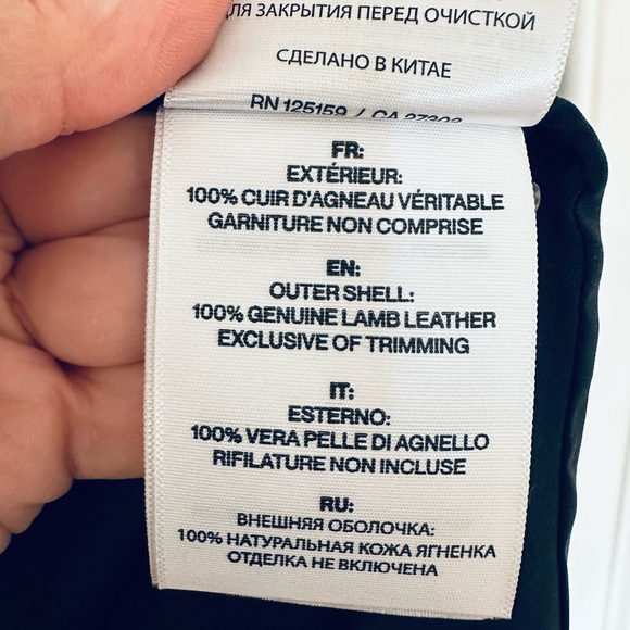 Soia & Kyo Black Genuine Lamb Skin Leather Biker Jacket with Metallic Accents - Picture 10 of 16